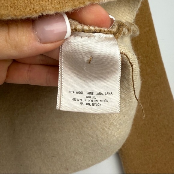 Anthropologie HWR Monogram Women’s M Camel Wool Cropped Jacket - Picture 3 of 8